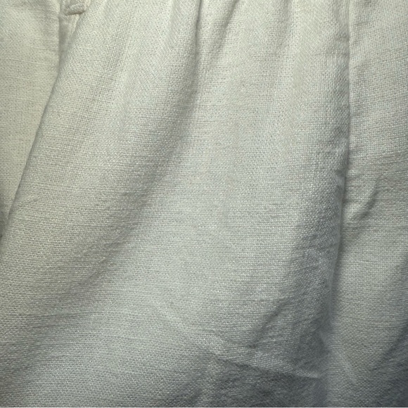 Abercrombie & fitch high rise pleated tailored white linen shorts 5” small coast - Picture 10 of 13